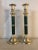 Brass Vintage Faux Malachite and Brass Candlesticks by Andrea by Sadek - a Pair For Sale - Image 8 of 8
