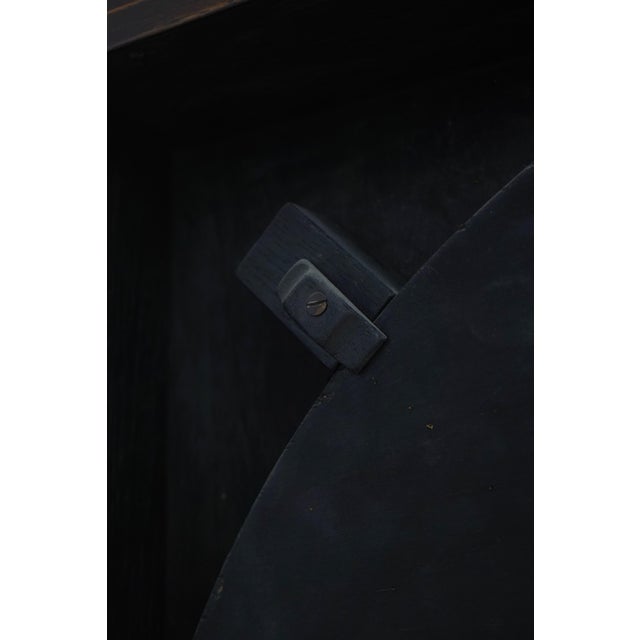 Vintage Feudal Oak Hanging Dart Board Cabinet For Sale - Image 12 of 17