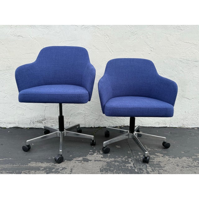 Textile Steelcase for West Elm Sterling Conference Office Chairs, Set of Eight For Sale - Image 7 of 12