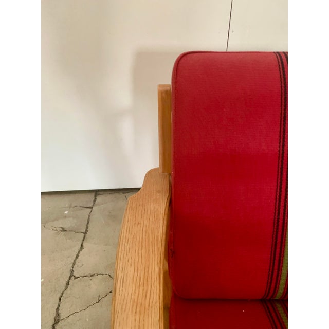 Danish Mid-Century Carved Oak Easy Chair in Oak 1960's For Sale In New York - Image 6 of 12