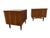 Elevate your bedroom with this exceptional pair of mid-century modern Broyhill Sculptra walnut nightstands, crafted in the...