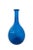 Mid-Century Modern Vintage Free-Blown Sapphire Blue Chestnut Form Flask For Sale - Image 3 of 9
