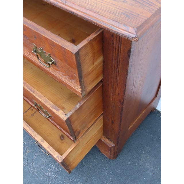 Brown Victorian Late 1800s Solid Oak Dresser 6886 For Sale - Image 8 of 16