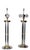 Hollywood Regency Late 20th Century Hollywood Regency Chrome and Brass Table Lamps - a Pair For Sale - Image 3 of 12