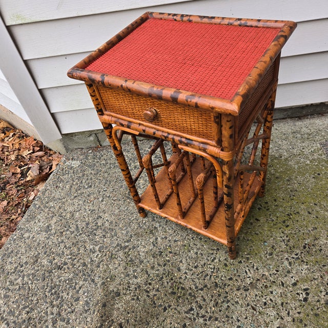 1970s Faux Bamboo/Caning Magazine Rack /Stand/ Free Standing For Sale In New York - Image 6 of 8