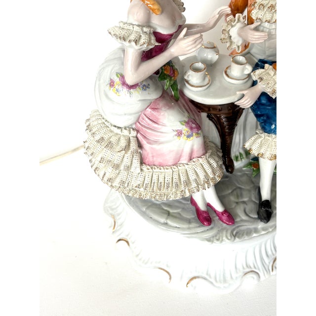 Ceramic Vintage Italian Porcelain Table Lamp, 1970s For Sale - Image 7 of 11