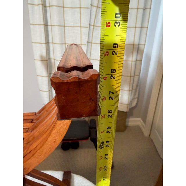 Wood Italian Renaissance Savonarola Dante Master Chair Hand Carved Vintage Folding For Sale - Image 7 of 13