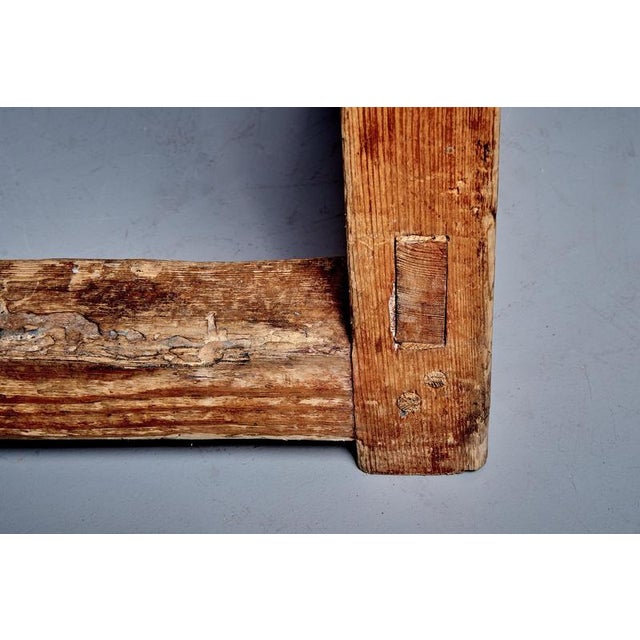 Rustic Pine Slagbord with Two Folding Leaves, Sweden, 1900s For Sale - Image 12 of 16