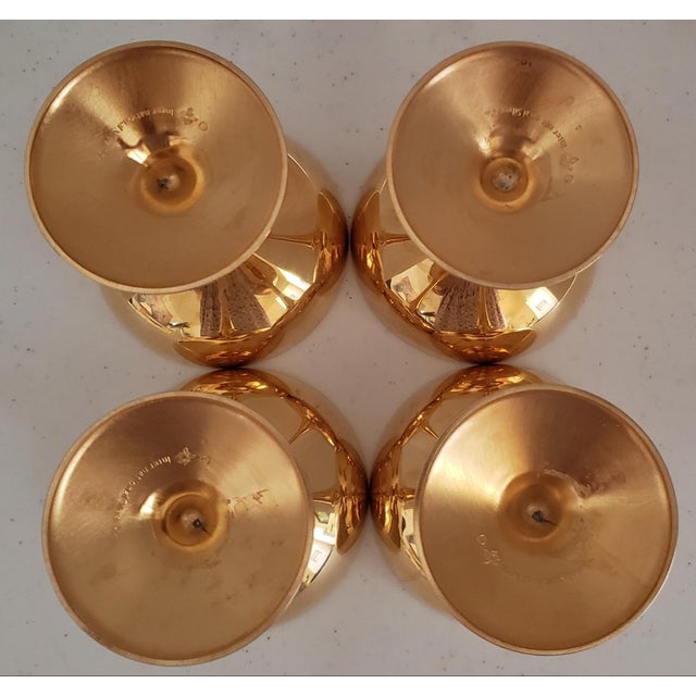 Mid-Century Modern Mid 20th Century Mid-Century Modern International Silver Company Gold-Plated Champagne Coupes — Set of 4 For Sale - Image 3 of 6