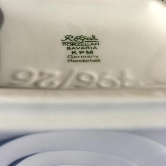 Patterned Bisque Porcelain Vase from KPM, 1970s For Sale - Image 4 of 7