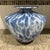 Mid-Century Modern 1990s Maestri Vetrai Hand Blown Art Glass Blue White With Silver Sparkles Vase For Sale - Image 3 of 6