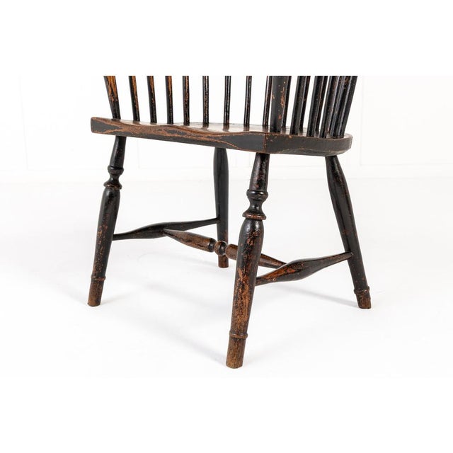 Antique English Ash Comb Back Windsor Chair For Sale - Image 11 of 14