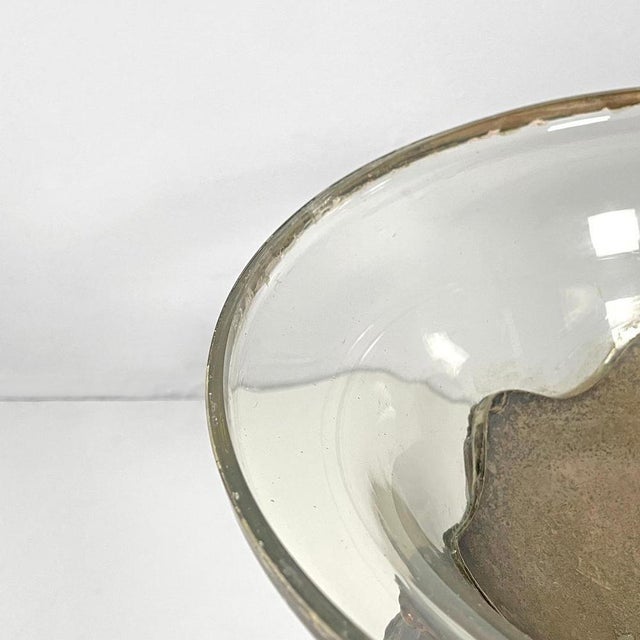 Italian Cup with Glass Hemisphere and Decorated Wood Stem, 1890s For Sale - Image 6 of 18