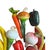 A charming and incredibly realistic set of 22 vintage papier-mâché fruits and vegetables, beautifully hand-crafted and...