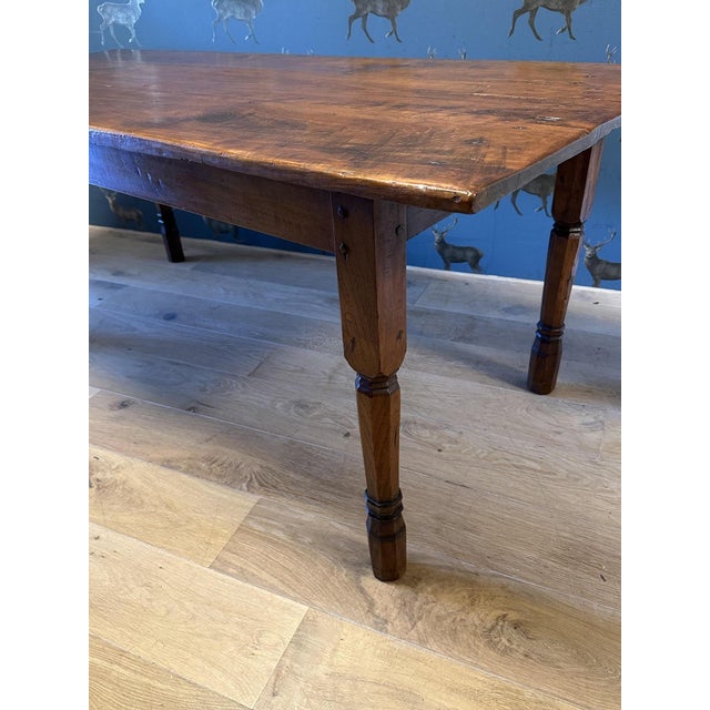 19th Century Antique Farmhouse Table, 1890s For Sale - Image 5 of 9