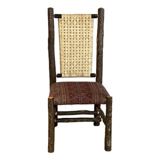 Vintage Flat Rock Log Side Chair in Ralph Lauren Paisley Textile For Sale