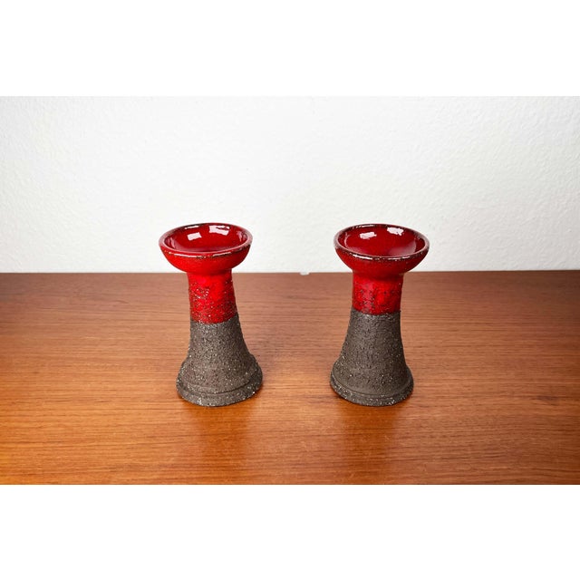 Mid-Century Modern Danish Studio Pottery Candleholder from Lovemose, 1960s, Set of 2 For Sale - Image 12 of 18