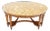 Carved Mahogany 44 Round Marble Top Regency Style Coffee Center Table For Sale