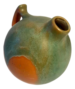 American Hand Crafted Round Pottery Pitcher