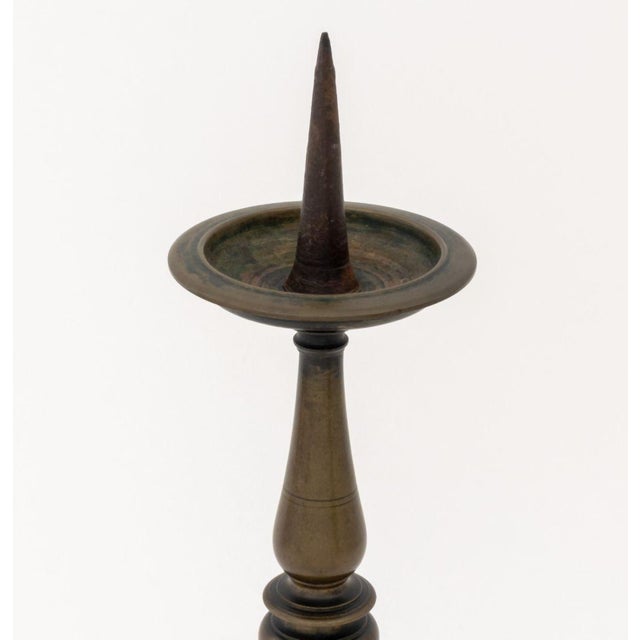 Italian Baroque Bronze Altar Candlesticks, C. 1600 For Sale - Image 9 of 11
