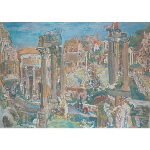 Oskar Kokoschka, Roman Forum, Lithograph For Sale - Image 7 of 7