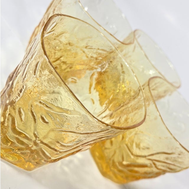 Lemon Crinkle Lowballs- Set of Four For Sale - Image 13 of 13