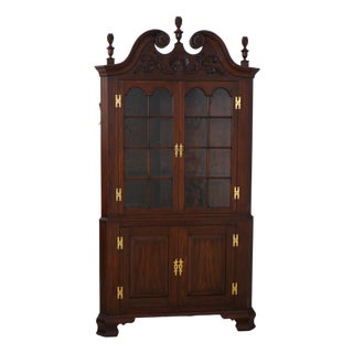 Henkel Harris Mahogany Corner Cabinet For Sale