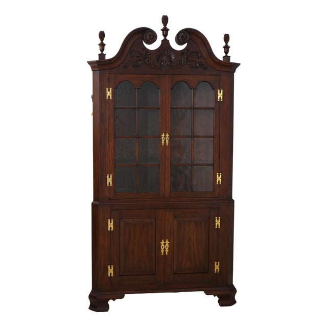 Henkel Harris Mahogany Corner Cabinet For Sale