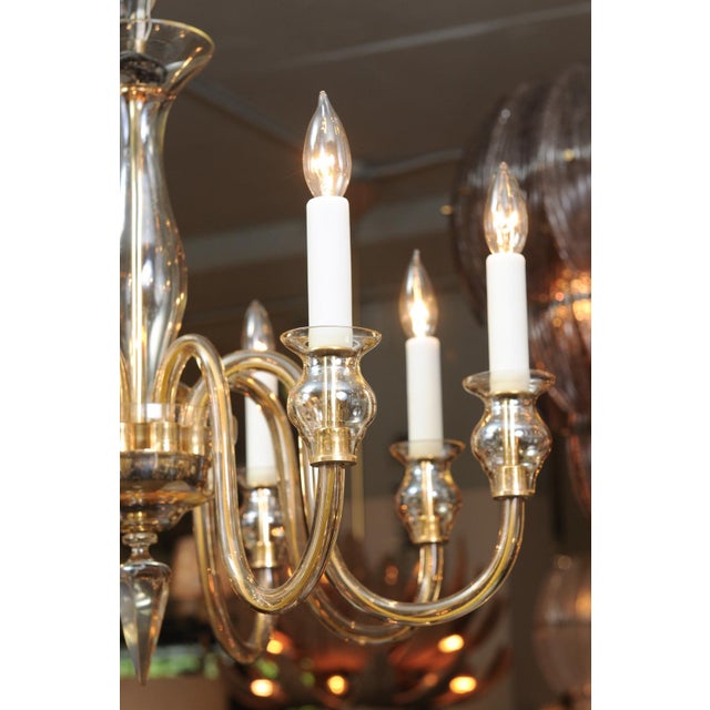 1960s Scintillating 8-Light Venetian Glass Chandelier For Sale - Image 11 of 12