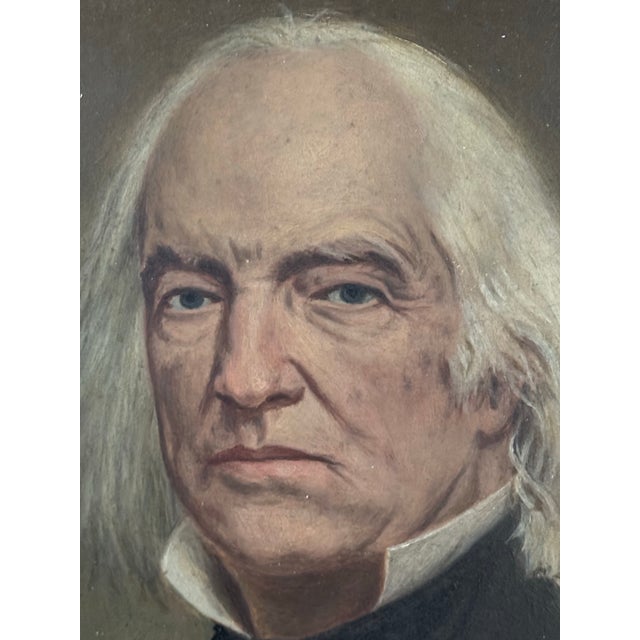Wood Antique 19th C Oil Portrait Painting Signed Victorian Gilt Shadow Box Frame For Sale - Image 7 of 8