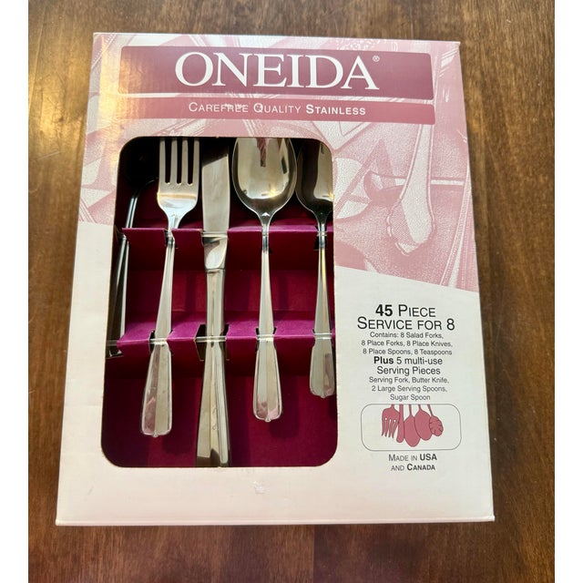 Oneida Artesia Quality Stainless Silverware For Sale - Image 9 of 12