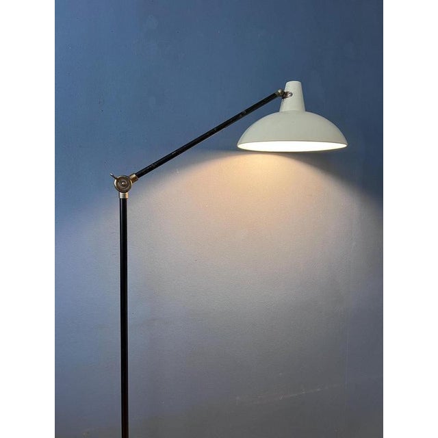 Vintage Anvia Floor Lamp in White by J.J.M. Hoogervorst For Sale - Image 3 of 13