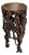 Vintage Carved Natural Tree Root Wood Pedestal.