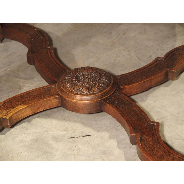 Antique French Louis XIV Style Gibier Table in Carved Oak, C. 1870 (With Earlier Elements) For Sale In Dallas - Image 6 of 13