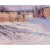 Vintage unsigned Snowy Trail Through Gate oil painting, circa 1980-90. This painting is attributed to Howard Carr and...