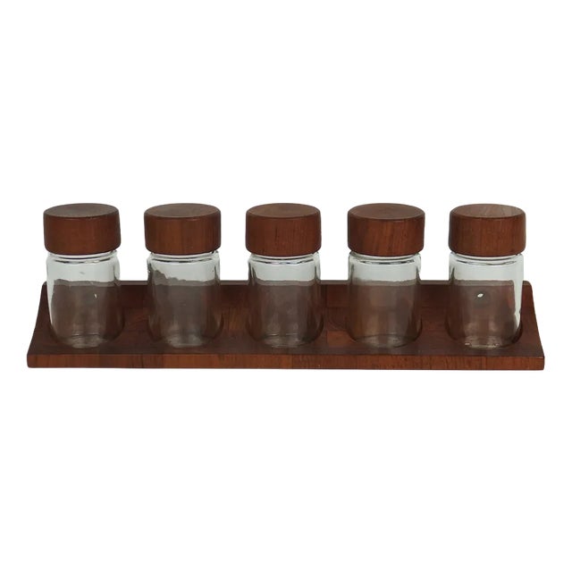 Teak Spice Rack from Digsmed, Set of 6 For Sale