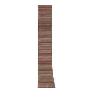 1960s Turkish Oushak Extra Long Kilim Runner - Stair Tread For Sale