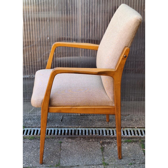 Mid-Century Desk Chair in Beech Wood with Beige Upholstery by Casala, 1960s, in Good conditions. Designed 1960 to 1969...