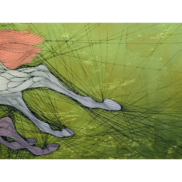 1980s Guillaume Azoulay Osalto With 23k Gold Leaf Hand Signed Fine Art Serigraph For Sale - Image 5 of 6