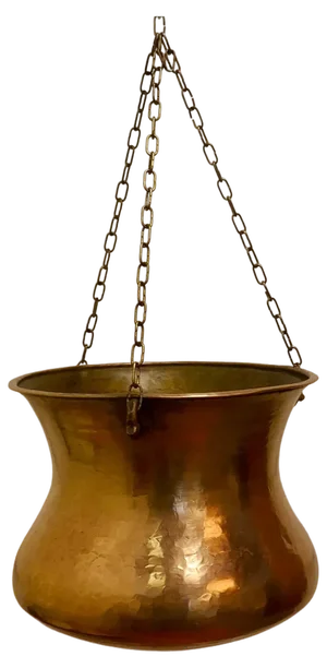 Antique Hand Beaten Brass Cooking Pot, 1880