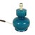 Italian Round Blue Ceramic Table Lamp, 1970s For Sale - Image 4 of 12