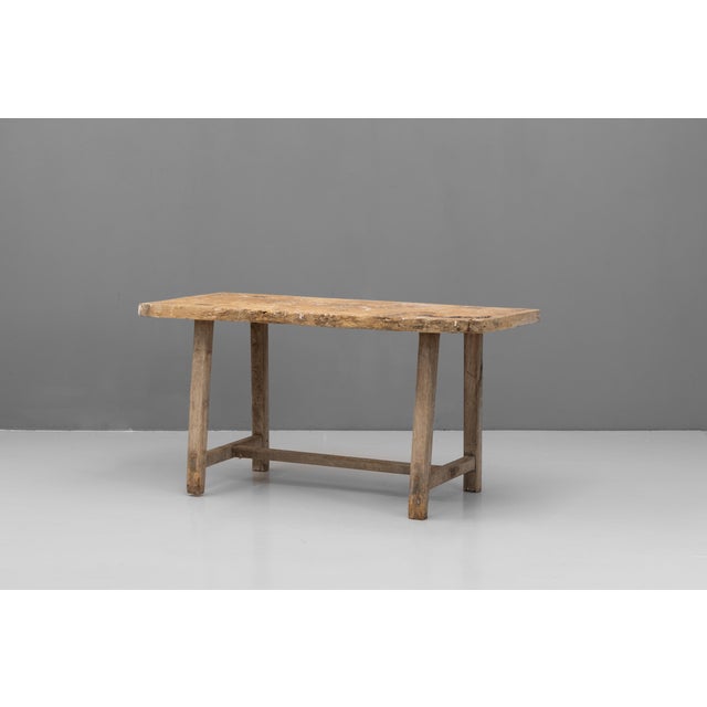 Wood Stretcher Table in Pine, 1900 For Sale - Image 7 of 7