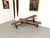 Wood Oak Farm Benches, 1890s, Set of 2 For Sale - Image 7 of 18