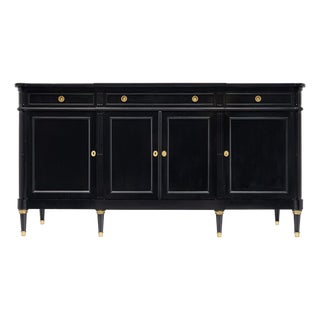 Antique French Louis XVI Buffet, Ebonized, Circa 1910 For Sale