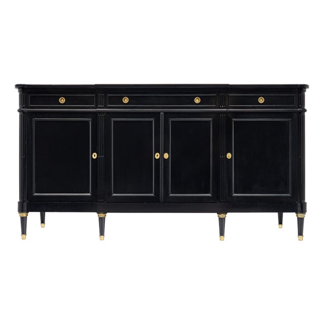 Antique French Louis XVI Buffet, Ebonized, Circa 1910 For Sale