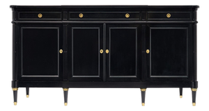 Antique French Louis XVI Buffet, Ebonized, Circa 1910