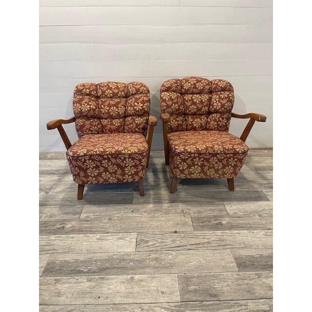 Art Deco Relax Chairs Mad Man by Halabala for Pravenec, 1920, Set of 2 For Sale - Image 6 of 6