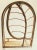 This pencil reed rattan wall shelf has an arched shape with a palm leaf design. The woven shelf is perfect for plants,...