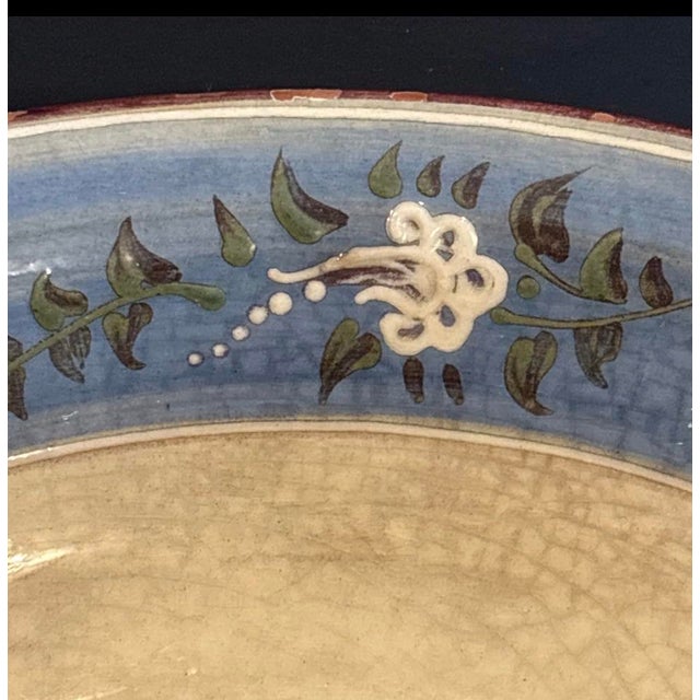 Beige Rare Veironique Pichon Maison Uzes France Clay Bowl Hand Made Pottery 14.5” For Sale - Image 8 of 12