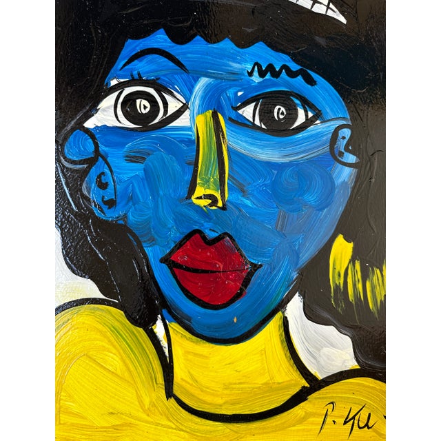 Original Abstract Portrait Painting by Peter Keil, Framed For Sale - Image 6 of 8